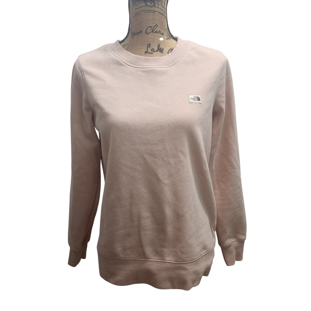 The North Face Crewneck Sweatshirt Light Pink Womens Size Small Fleece Lined